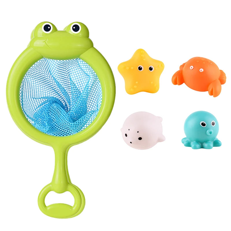 LED Light Up Toys Baby Cute Animals Bath Toy Swimming Water Soft Rubber Float Induction Luminous Duck for Kids Play Funny Gifts