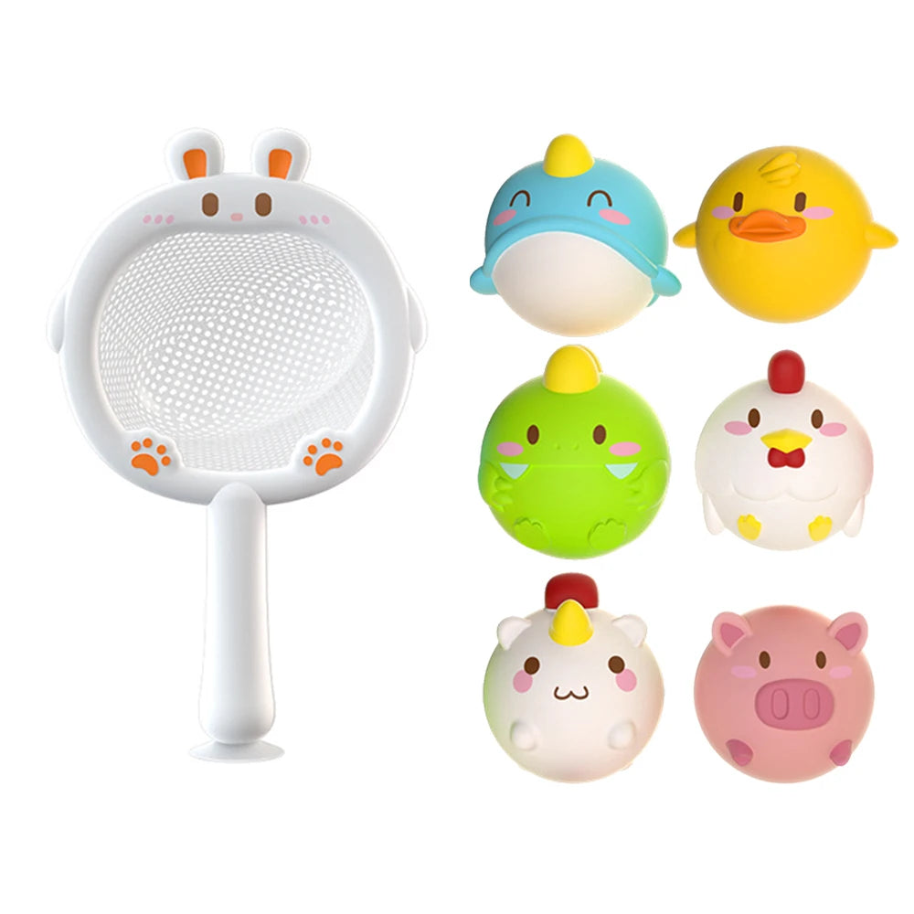 LED Light Up Toys Baby Cute Animals Bath Toy Swimming Water Soft Rubber Float Induction Luminous Duck for Kids Play Funny Gifts